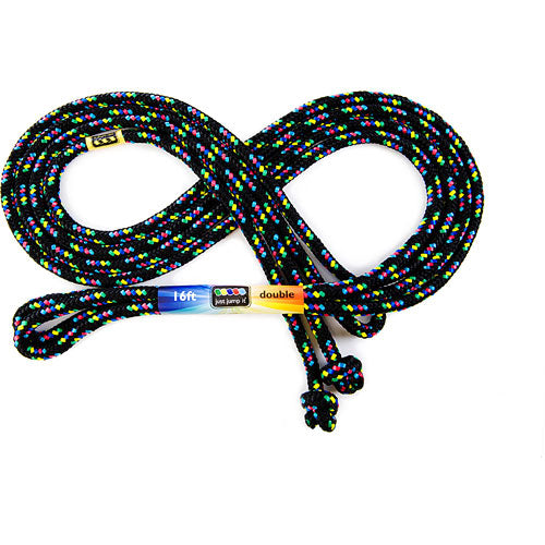 16' Black Confetti Jump Rope