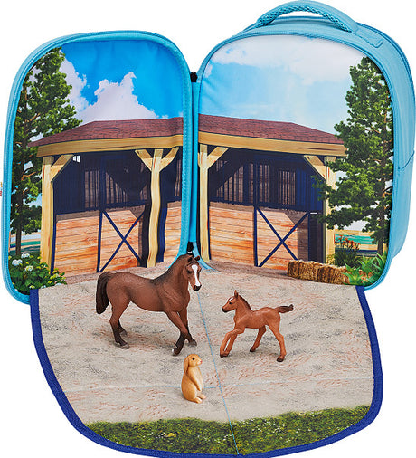 3D Horse Stable Junior Backpack with 3 Figures