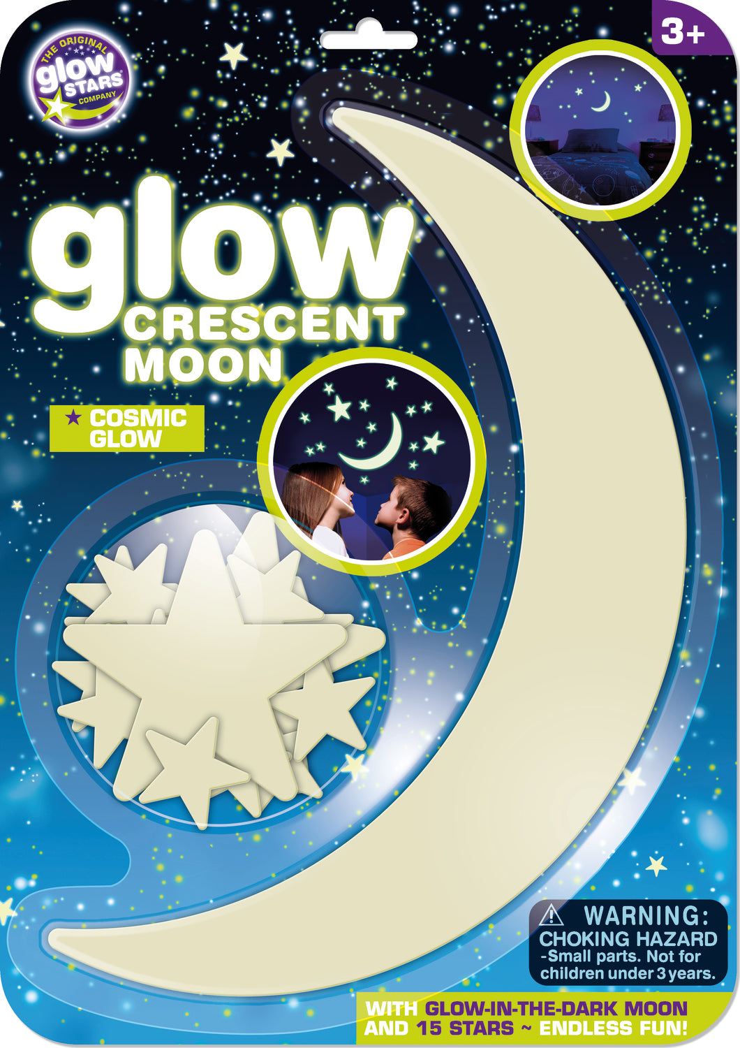 Glow Crescent Moon & Stars