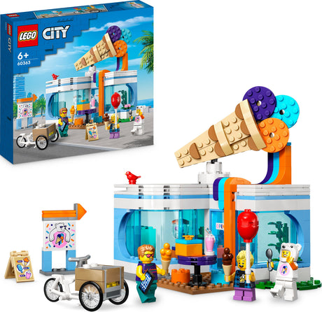 LEGO® City Ice-Cream Shop Set with Toy Bike