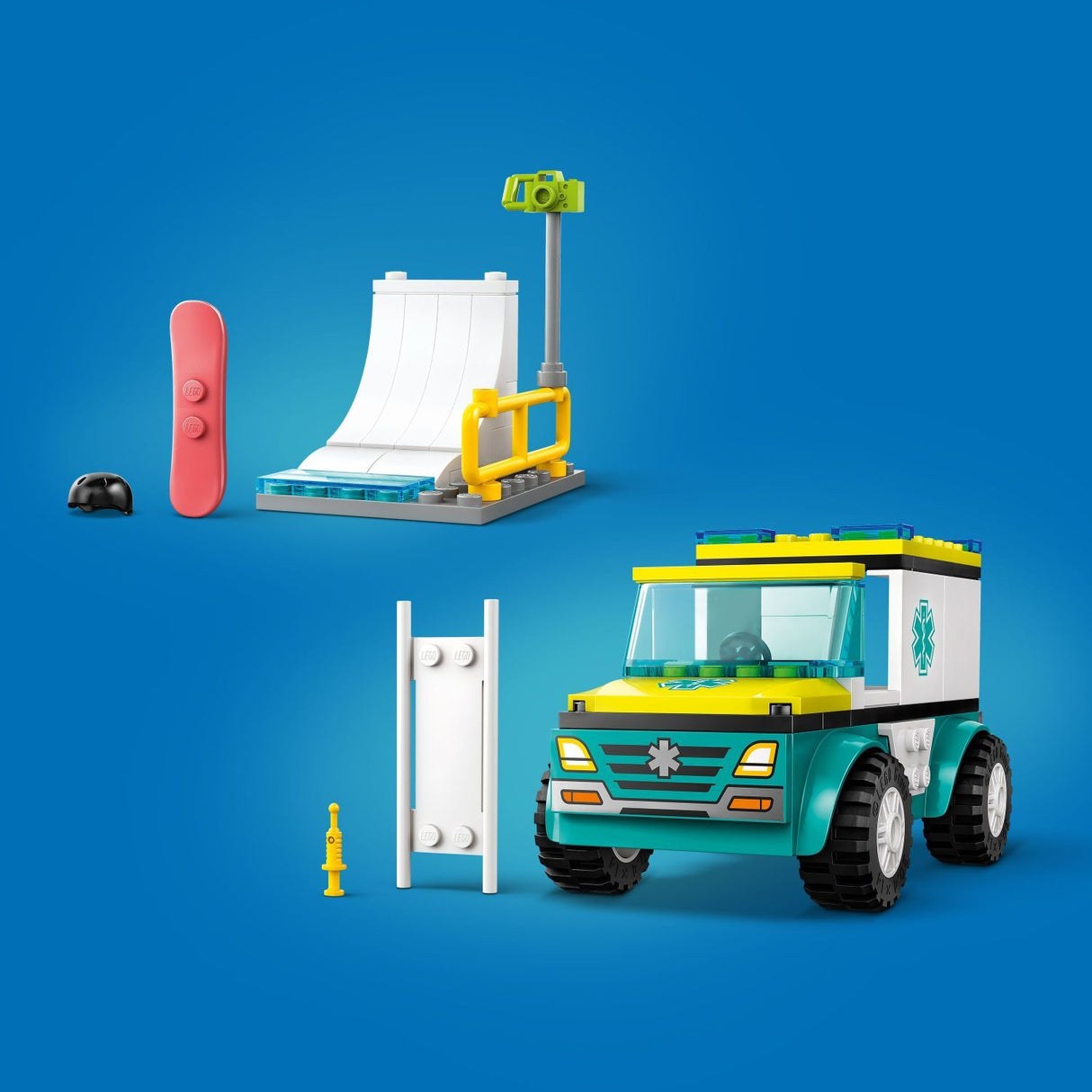 LEGO® City Great Vehicles: Emergency Ambulance and Snowboarder