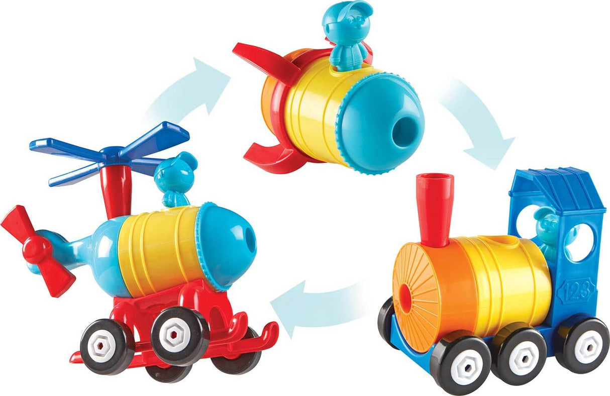 1-2-3 Build It! Rocket-Train-Helicopter