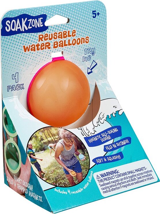 balloon Soak Zone Reusable Water Balloons 4pk – Toys on the Square