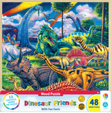 Wood Fun Facts - Dinosaur Friends 48 Piece Wood Puzzle