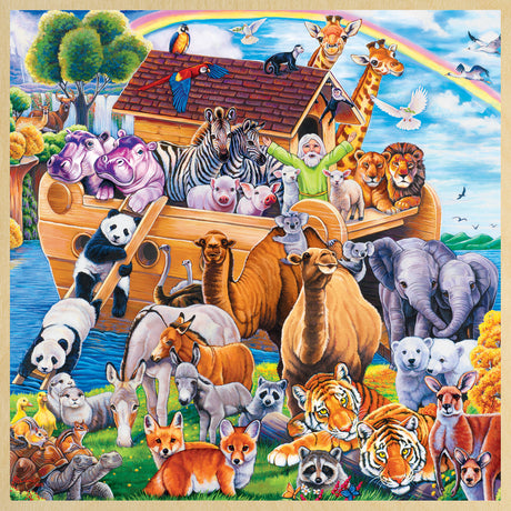 Wood Fun Facts - Noah's Ark 48 Piece Wood Puzzle