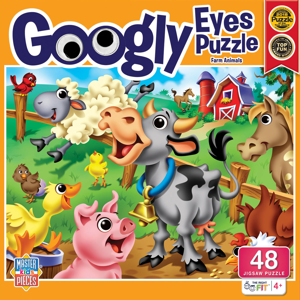 Googly Eyes - Farm Animals 48 Piece Puzzle