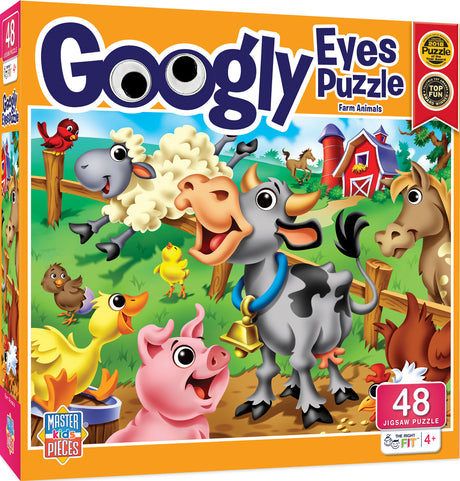 Googly Eyes - Farm Animals 48 Piece Puzzle