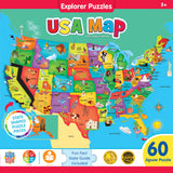 Explorers - USA Map 60 Piece Kids Puzzle