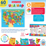 Explorers - USA Map 60 Piece Kids Puzzle