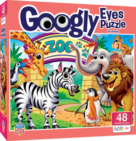 Googly Eyes - Zoo Animals 48 Piece Puzzle