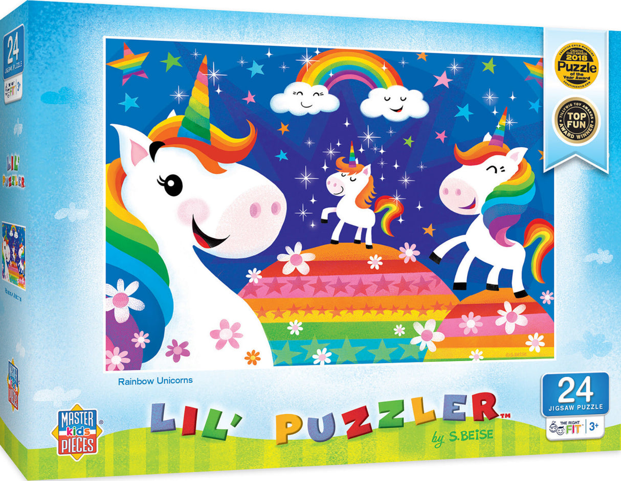 Lil Puzzler - Rainbow Unicorns 24 Piece Puzzle