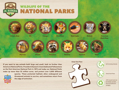 Jr Ranger - Wildlife of the National Parks 100 Piece Puzzle