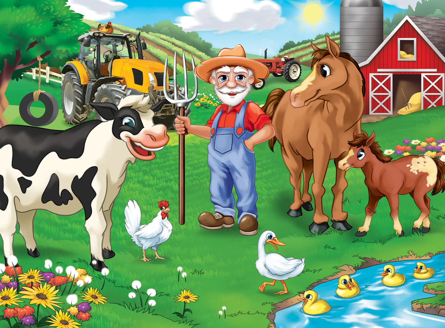 Old MacDonald's Farm - Farmer Miller's Pond 60pc Puzzle – Toys on
