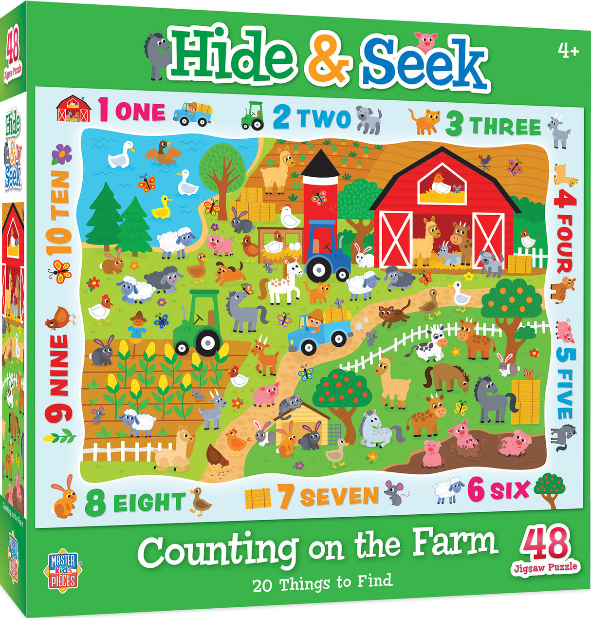 Hide and Seek - Counting on the Farm 48 Piece Puzzle