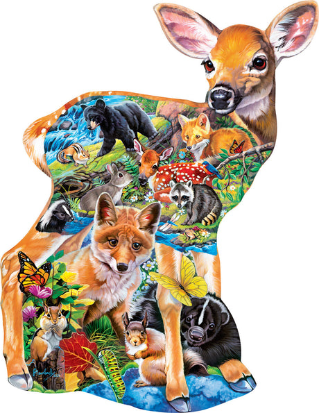 Fawn Friends - 100 Piece Shaped Puzzle