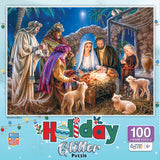 Holiday - Christ is Born 100 Piece Glitter Puzzle