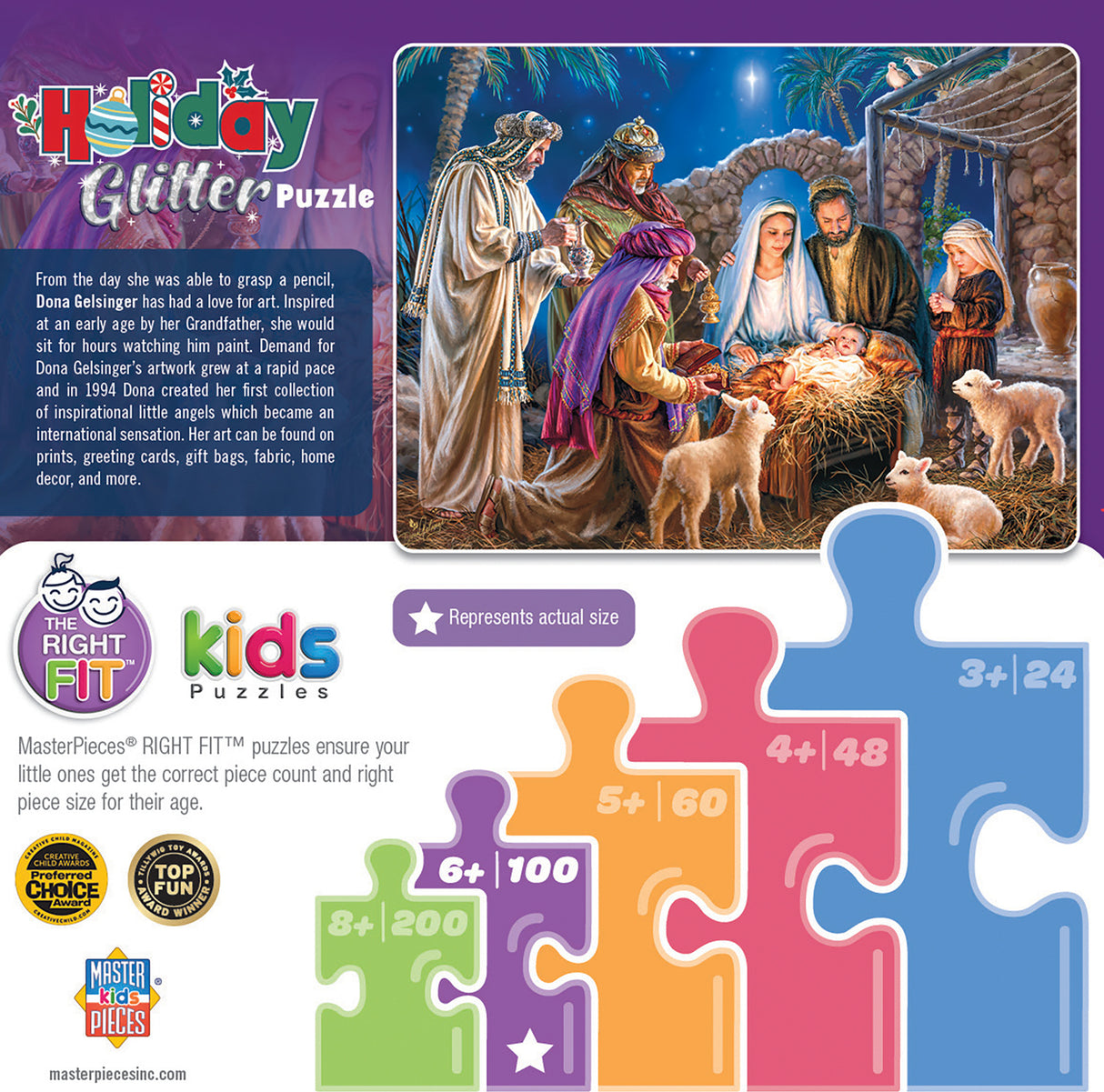 Holiday - Christ is Born 100 Piece Glitter Puzzle