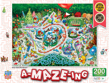 A-Maze-ing - Snow Globe Wonderland 200 Piece Puzzle