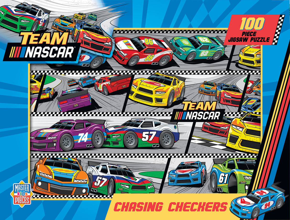 NASCAR - Chasing Checkers 100 Piece Puzzle