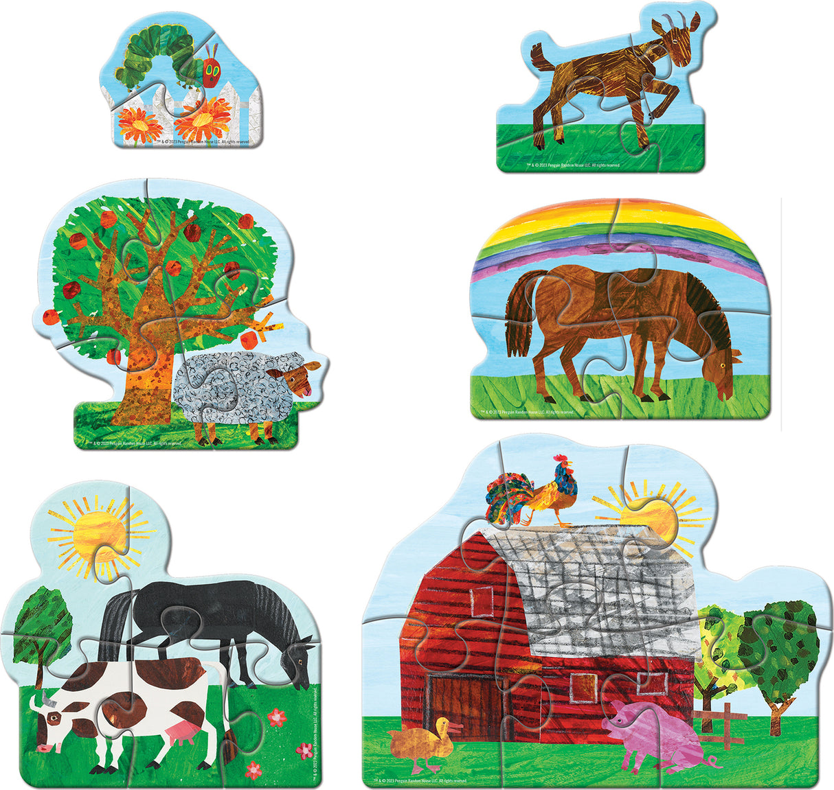 Eric Carle - Farm Fun 6-Pack Mini Shaped Puzzles