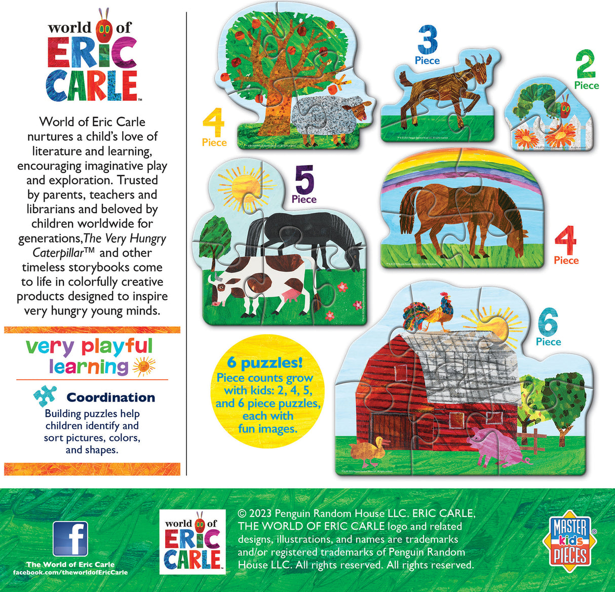 Eric Carle - Farm Fun 6-Pack Mini Shaped Puzzles