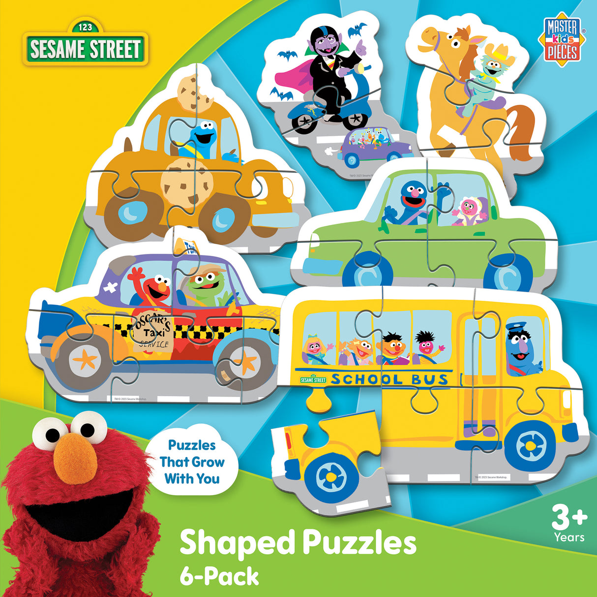 Sesame Street - Vehicles 6-Pack Mini Shaped Puzzles