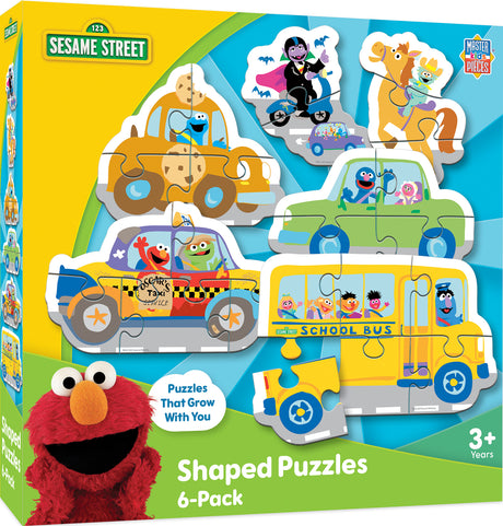 Sesame Street - Vehicles 6-Pack Mini Shaped Puzzles