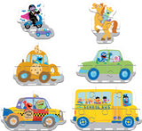 Sesame Street - Vehicles 6-Pack Mini Shaped Puzzles