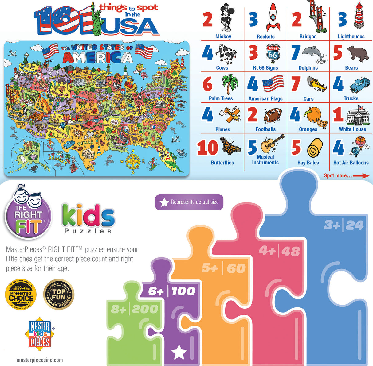 101 Things to Spot - In the USA 100 Piece Puzzle