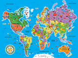 Educational - World Map 48 Piece Floor Puzzle