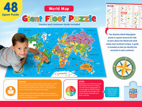 Educational - World Map 48 Piece Floor Puzzle