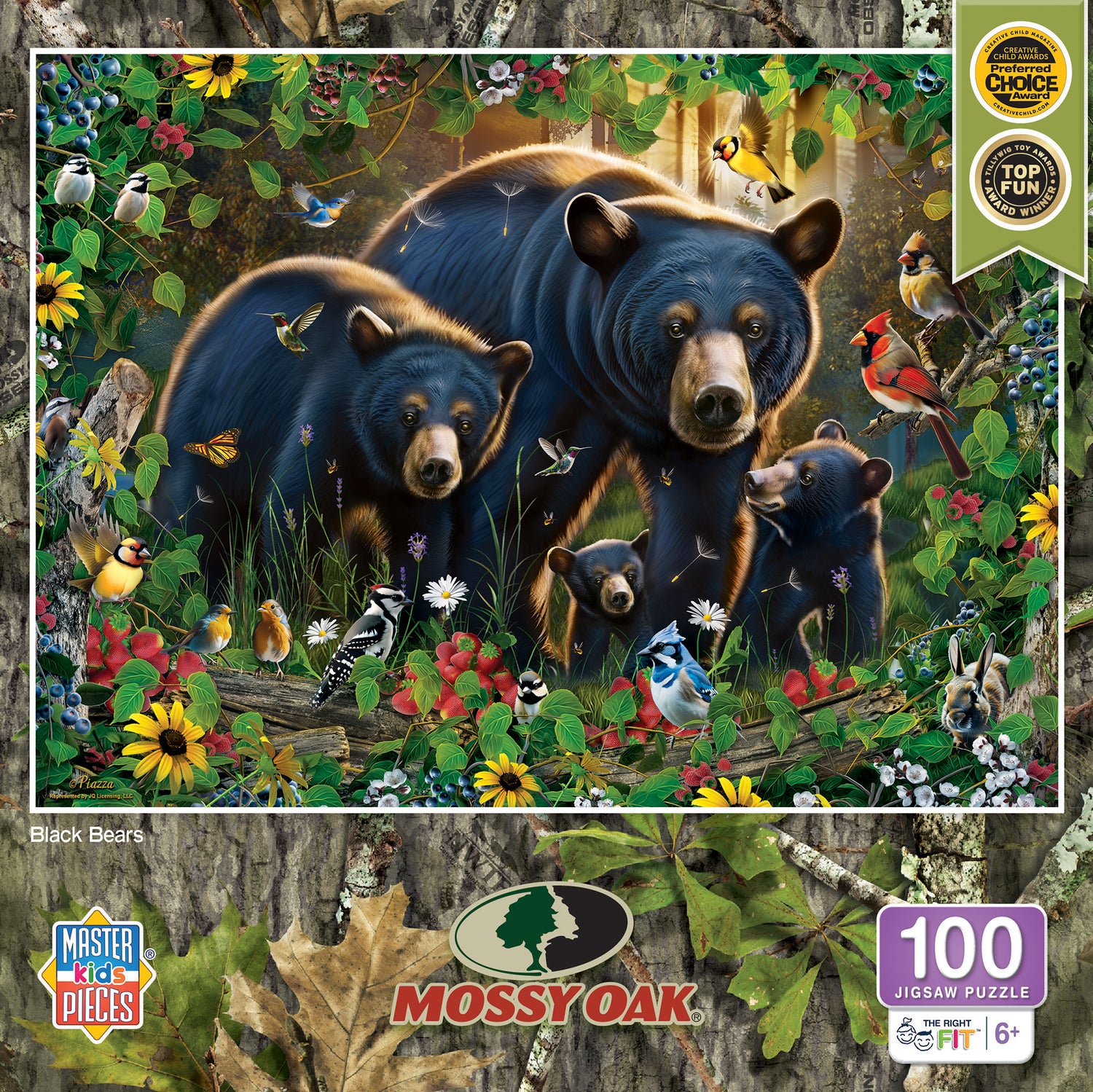 Mossy Oak - Black Bears 100 Piece Jigsaw Puzzle – Toys on the Square