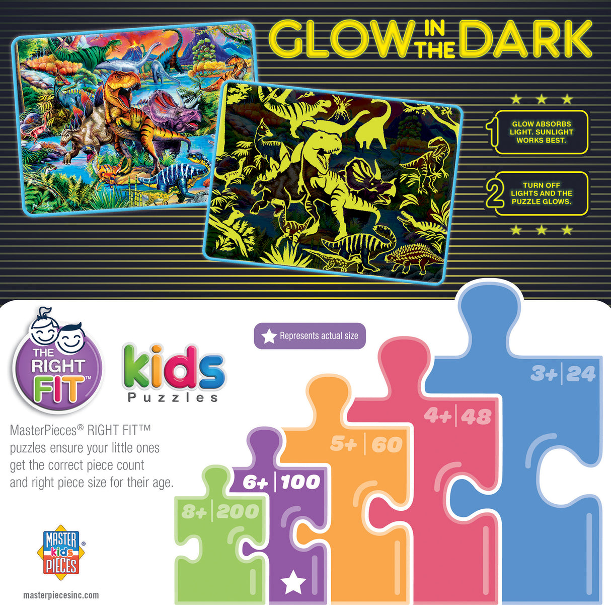 Glow in the Dark - King of the Dinos 100 Piece Puzzle