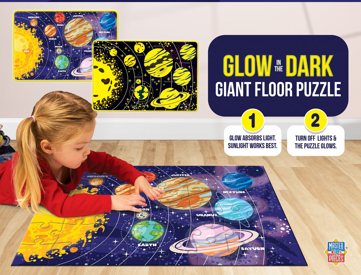 Glow in the Dark - Our Solar System 48 Piece Floor Puzzle