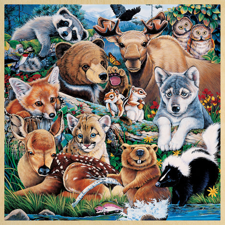 Wood Fun Facts - Forest Friends 48 Piece Wood Puzzle