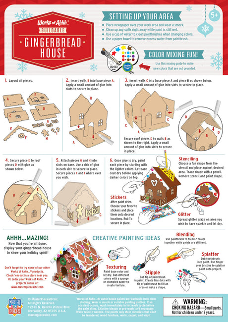 Gingerbread House - Holiday Wood Paint Kit