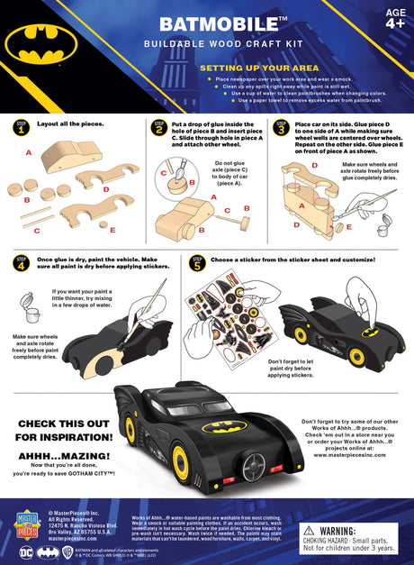 Batman - Mini Batmobile Wood Paint Kit