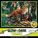 Hidden Images Glow In The Dark - The Woodlands 500 Piece Puzzle