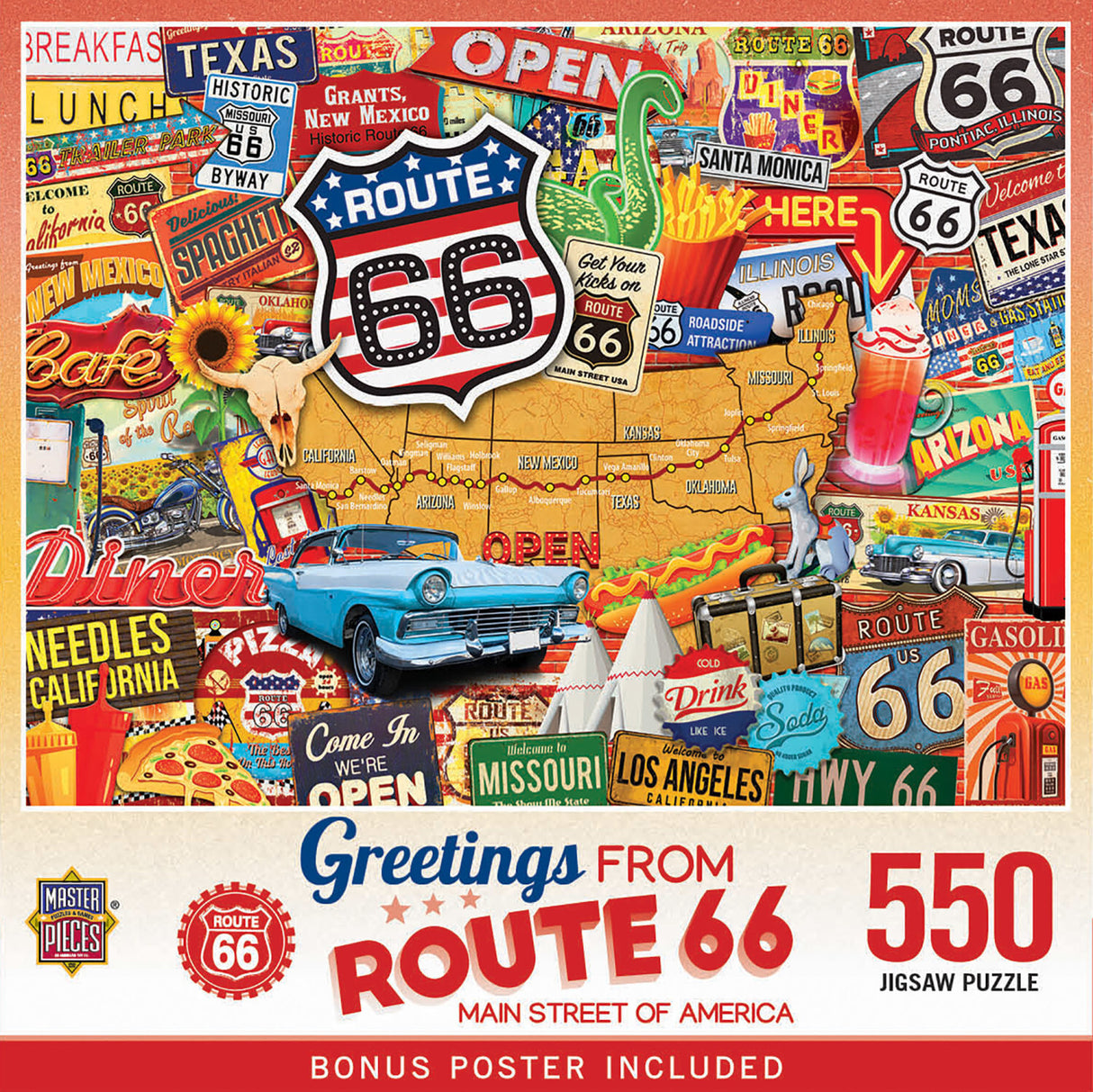 Greetings From - Route 66 550 Piece Puzzle