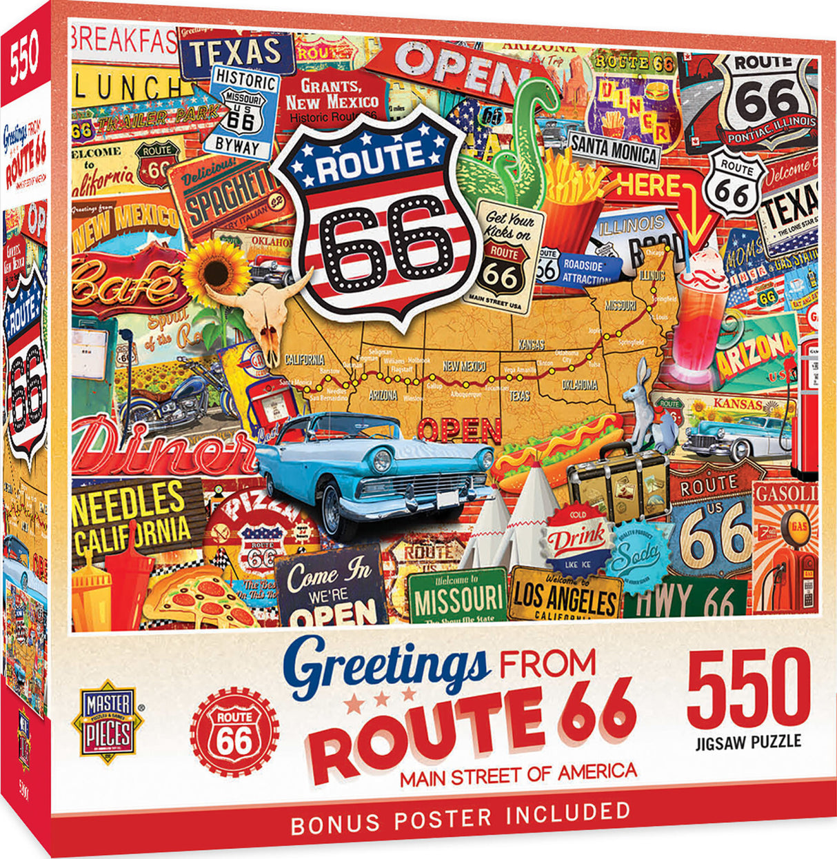 Greetings From - Route 66 550 Piece Puzzle