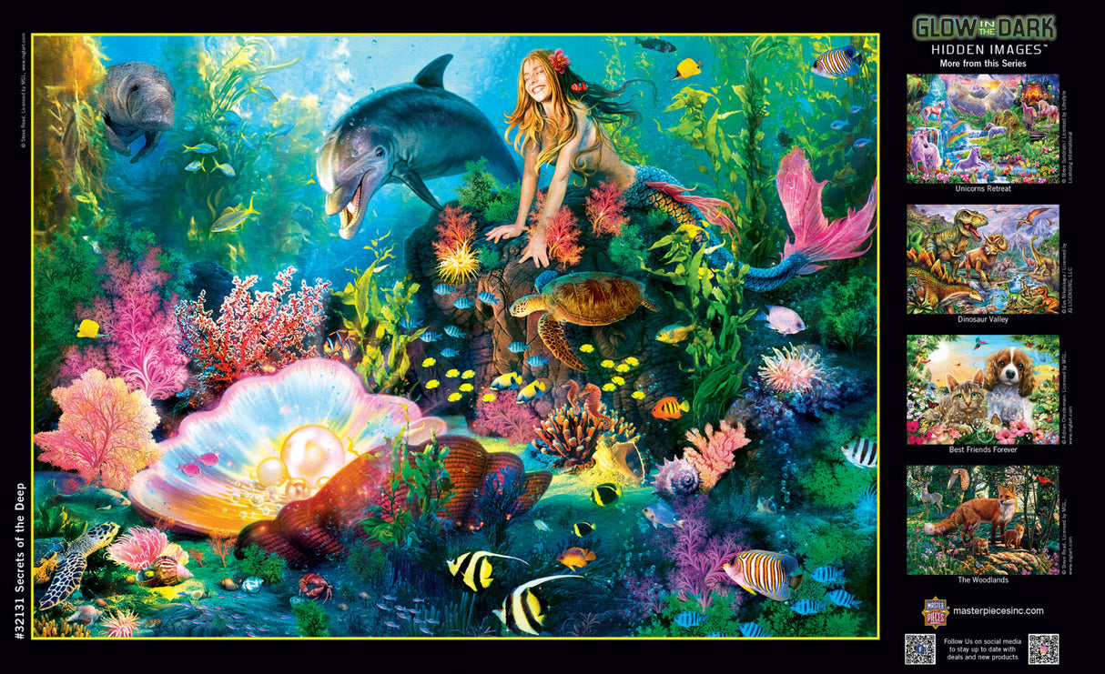 Hidden Images Glow In The Dark - Secrets of the Deep 500 Piece Puzzle