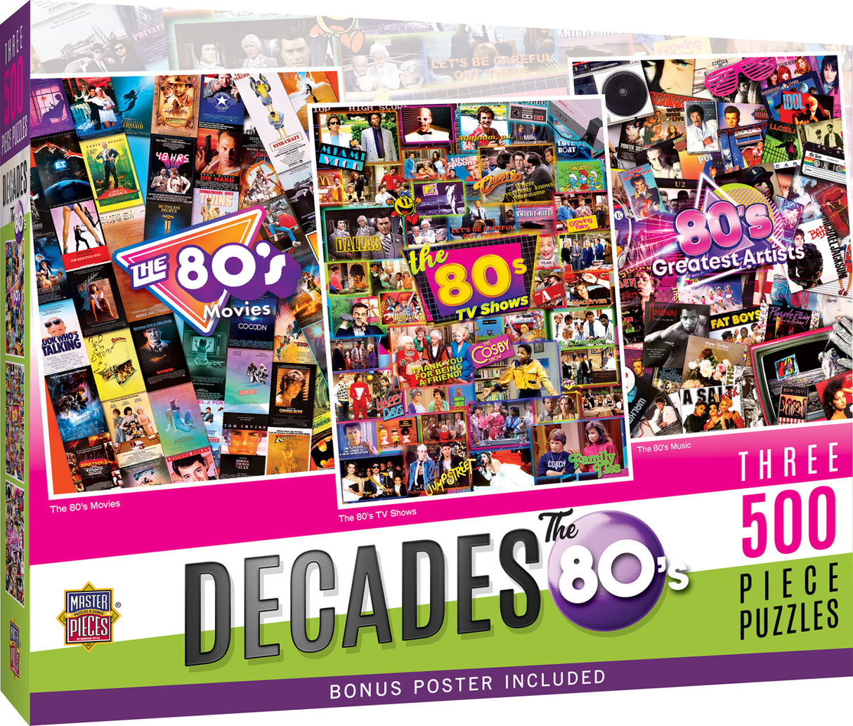 3 Pack - The 80's 500 Piece Puzzles