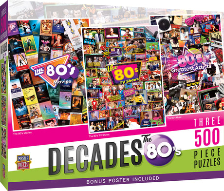 3 Pack - The 80's 500 Piece Puzzles