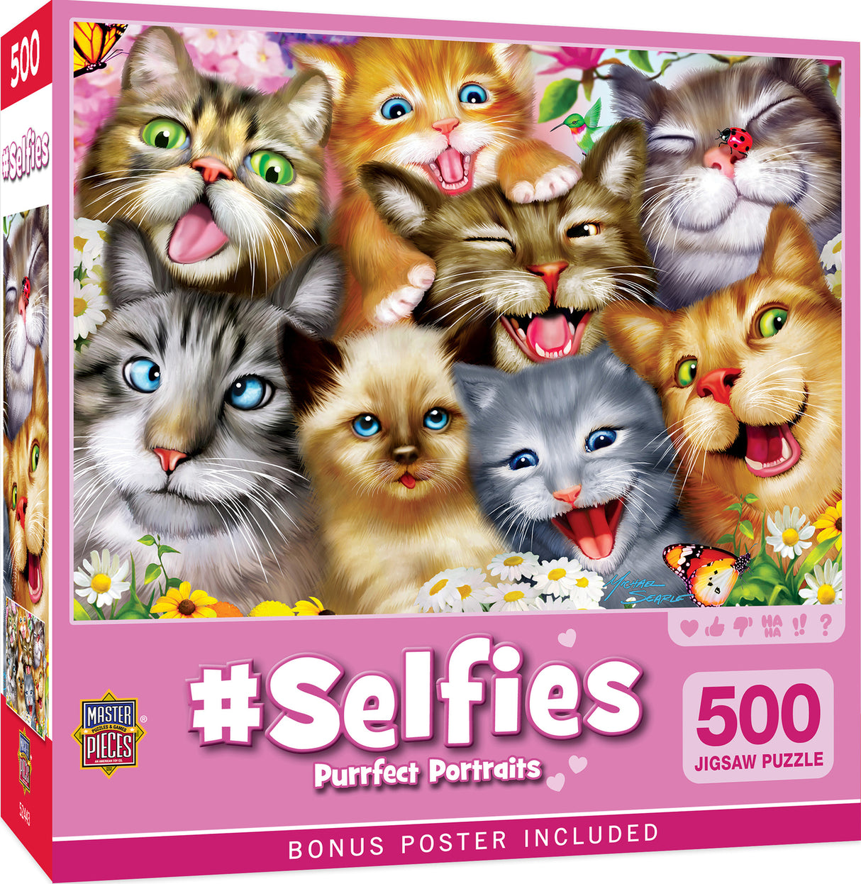 Selfies - Purrfect Portraits 500 Piece Puzzle