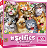 Selfies - Purrfect Portraits 500 Piece Puzzle