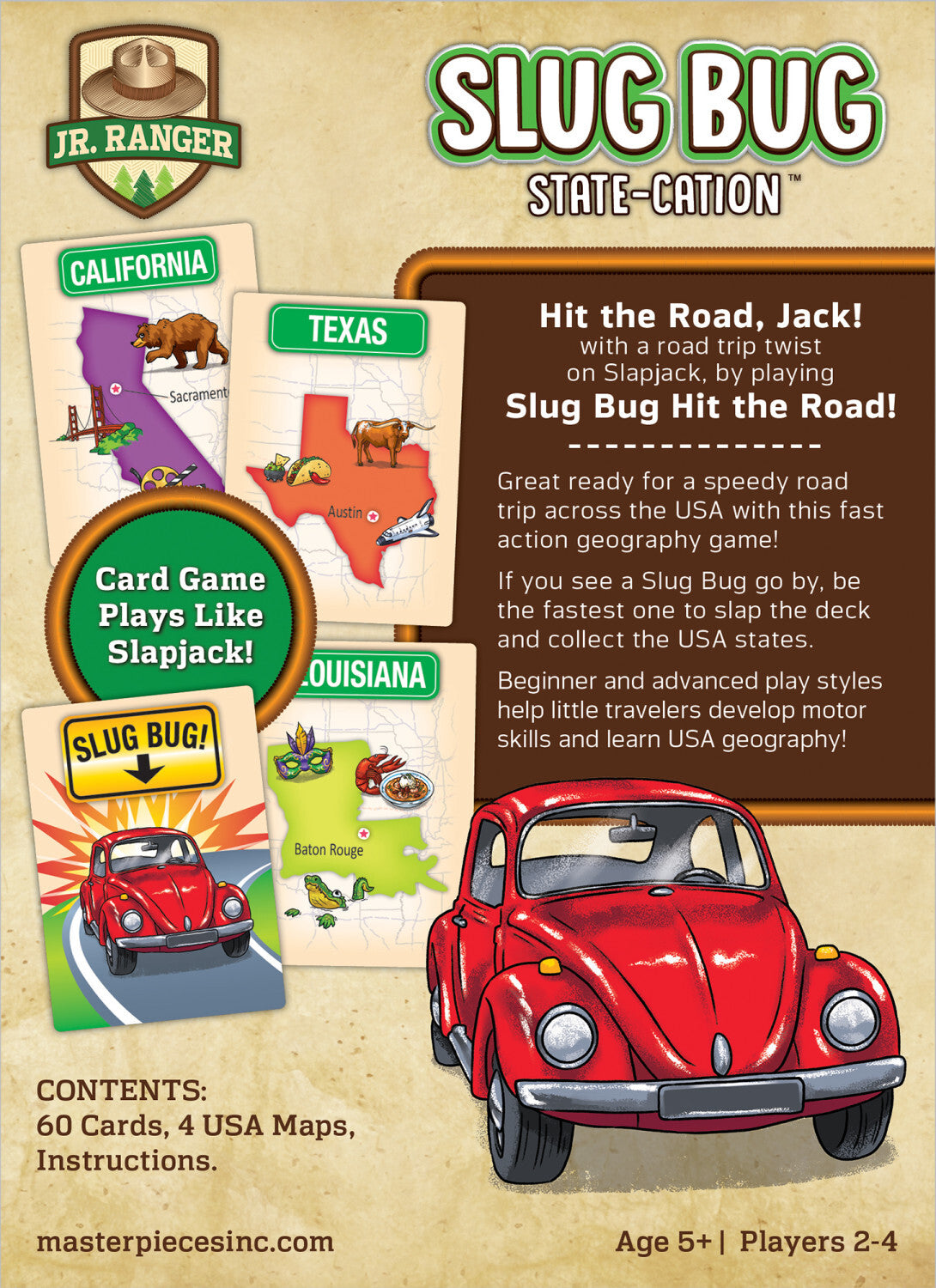 National Parks Jr Ranger - Slug Bug State-cation Card Game