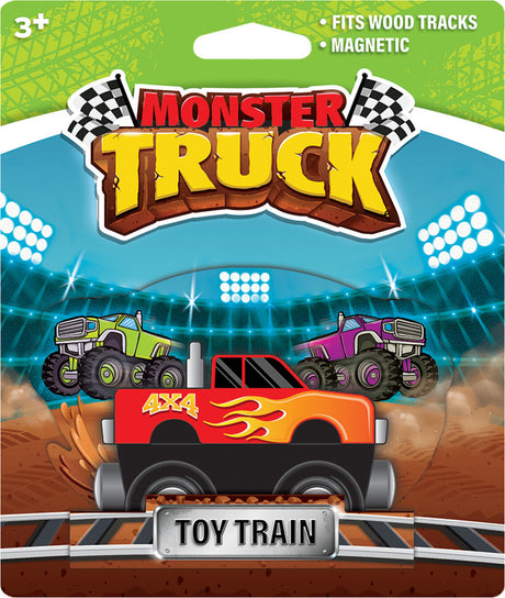 Monster Truck Wood Toy Train