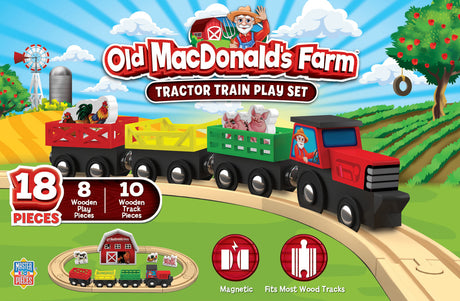 Old MacDonald 18pc Wood Toy Train Set