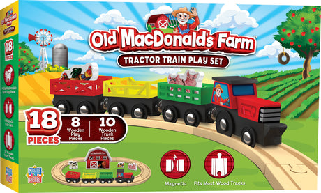 Old MacDonald 18pc Wood Toy Train Set