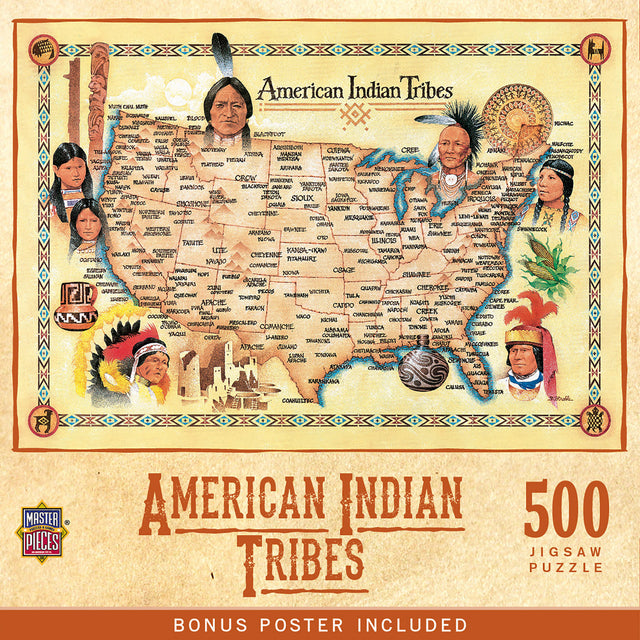 Tribal Spirit - American Indian Tribes 500 Piece Puzzle